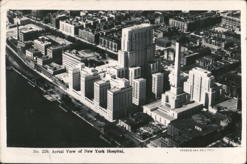 Aerial View of New York Hospital, New York City