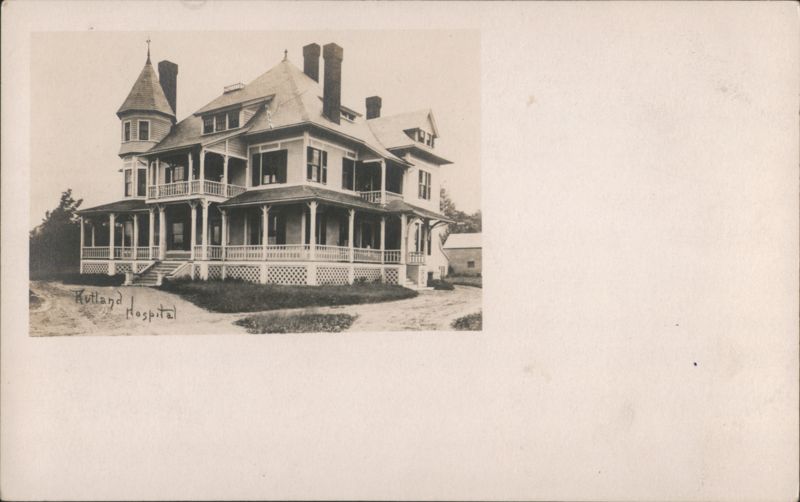 Rutland Hospital, Large House with Turret Vermont