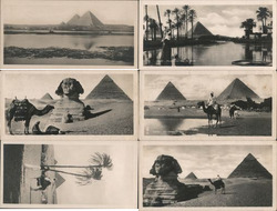 Set of 6: Original Real Photo Views Cairo Postcard