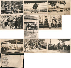 Set of 9 Jack Dempsey Burke Gibbons Godfrey Original Real Photos Postcard