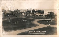 Promenade Beach & Baths, St. Kilda Postcard