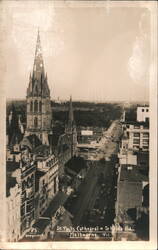 St. Paul's Cathedral & St. Kilda Road Postcard