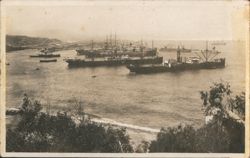 San Antonio Harbor, Chile - Ships at Anchor Postcard