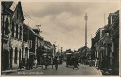 Breedestraat Otrabanda, Street Scene with Radio Mast Postcard