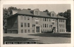 School House, Cambridge, IL Postcard