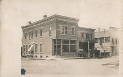 Arlington Heights State Bank, Drug Store, Restaurant Postcard