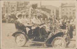 Børnehjælpsdagen 1908 Flower Car Parade, Christiania Postcard