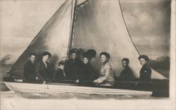 "The Lark" Boat Studio Portrait, Riverview Exposition Postcard