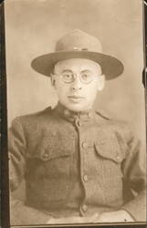 Corporal J. H. Kinga in Military Uniform, 1918 Postcard