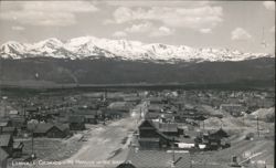 Leadville CO with Mt. Massive in the Distance Postcard