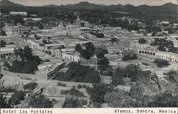 Alamos, Sonora, Mexico - Hotel Los Portales, Town View Postcard