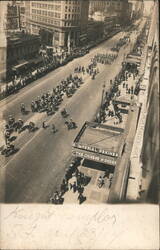 Knight Templar Parade on Market St, San Francisco, 1914 Postcard