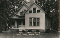 Alpha Xi Delta Lodge 18, Albion College, Albion, MI Postcard