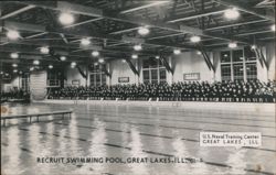 Recruit Swimming Pool, U.S. Naval Training Center, Great Lakes Postcard