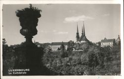 Luxembourg La Cathédrale, Urn Foreground Postcard