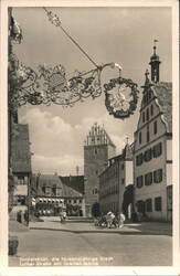 Dinkelsbühl Luther-Straße with Greifen-Schild Postcard