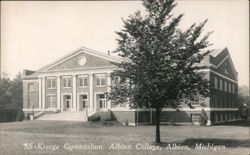 Kresge Gymnasium, Albion College, Albion, Michigan Postcard