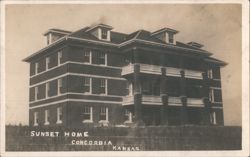 Sunset Home Concordia KS Postcard