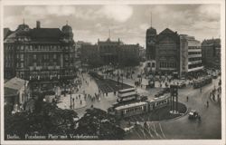 Berlin Potsdamer Platz with Traffic Tower Postcard