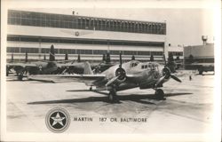 Martin 187 or Baltimore Aircraft at Manufacturing Plant Postcard