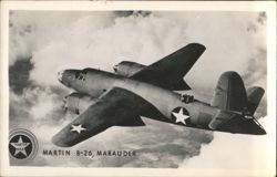 MARTIN B-26 MARAUDER Bomber Aircraft Postcard