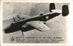 North American B-25 Mitchell Bomber Doolittle Raiders Postcard