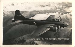 Boeing B-17E Flying Fortress Bomber 12599 in Flight Postcard