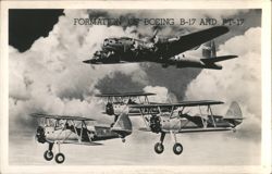 Formation of Boeing B-17 and PT-17 Aircraft Postcard