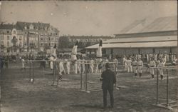 Argentinian Gymnasts Practice on Parallel Bars Postcard