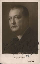 Eugen Neufeld Signed Portrait, Wien 1929 Postcard