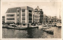 Curaçao, Douane & Handelskade, Waterfront & Boats Postcard