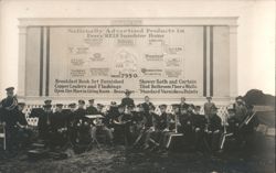 Military Band Poses Before REIS Sunshine Home Products Billboard Postcard