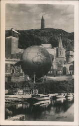 Silkeborg Composite View with Globe, Church, Boats Postcard