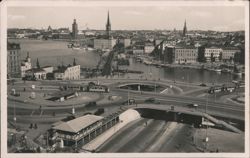 Stockholm Slussen Traffic & Cityscape Postcard