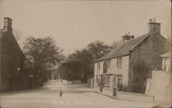 Castle Street, Castleton - Child in Road Postcard