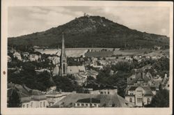Teplice - Doubravka Hill, Town & Church Steeple Postcard