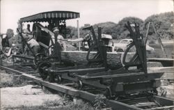 Portable Sawmill Operation, Men Working, Frick Equipment Postcard