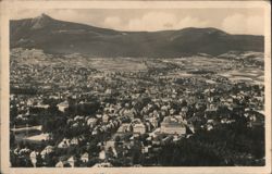 Liberec City View with Ještěd Mountain Postcard