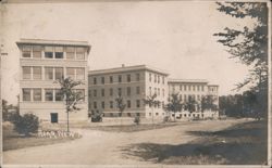 Watertown State Hospital Insane Asylum Rear View of New Annex Postcard