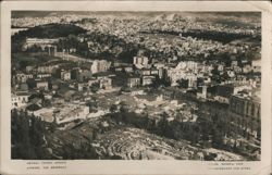 Athens General View Cityscape Ancient Ruins Postcard