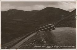 Devil's Elbow Glen Shee, Highest Public Road in Britain Postcard