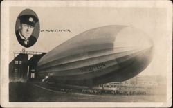 Dr. Hugo Eckener and Graf Zeppelin Airship Postcard