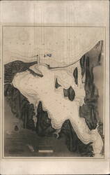 Chart of Great Sodus Bay Postcard
