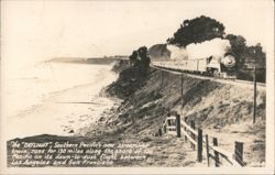 Southern Pacific Daylight Train along Pacific Coast Postcard