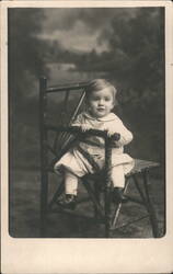 Edward Waldman, Baby Boy Portrait, Charous Studio Chicago Postcard