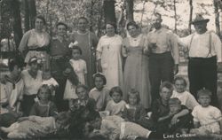 Family Group Gathering Outdoors at Lake Catherine Postcard