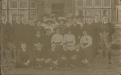 Large Group Portrait, Men & Women, Early 1900s Postcard