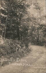 Devil's Elbow, Thompson Hill Dirt Road through Woods Postcard