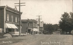 Main St. Business Section, Sandy Creek, NY Postcard