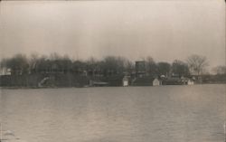 Sodus Point NY Waterfront, Boathouses & Lakeside Homes Postcard